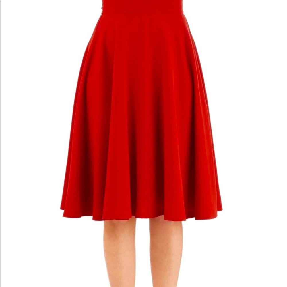Red Circle Swing Skirt